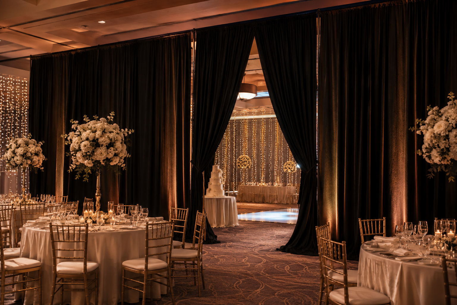 Pipe & Drape para bodas y celebraciones