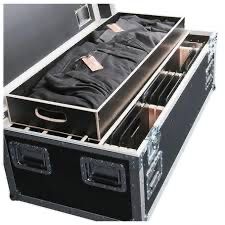Transporte de sistema Pipe & Drape en flight case profesional